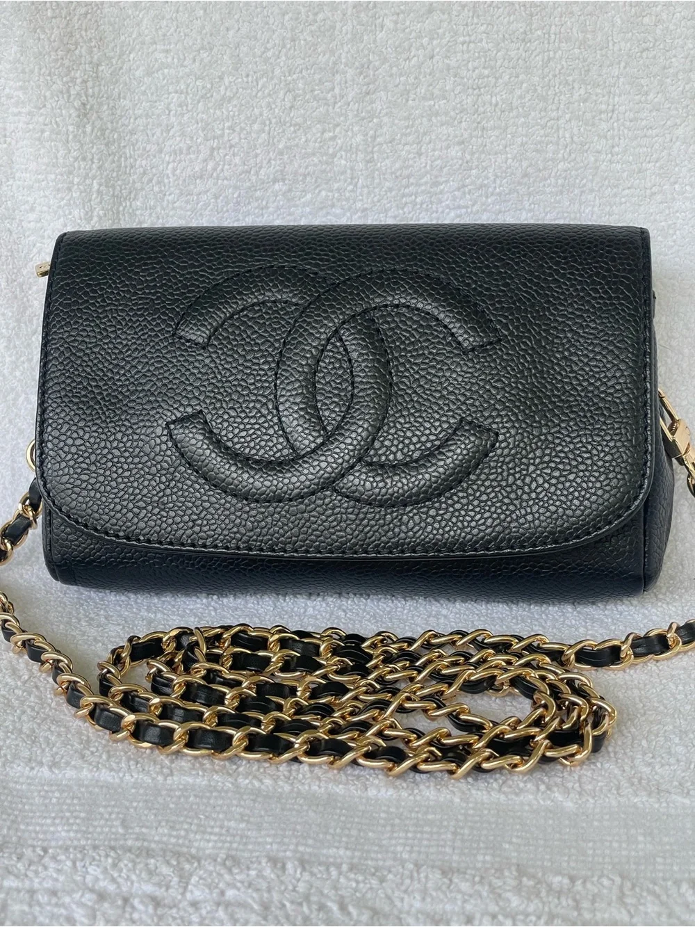 💥Auth. CHANEL  BLACK  MINI POUCH BAG.